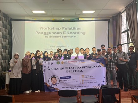 Mahasiswa D-III Budidaya Peternakan FP USK Ikuti Pelatihan Penggunaan E-Learning Di Perpustakaan USK